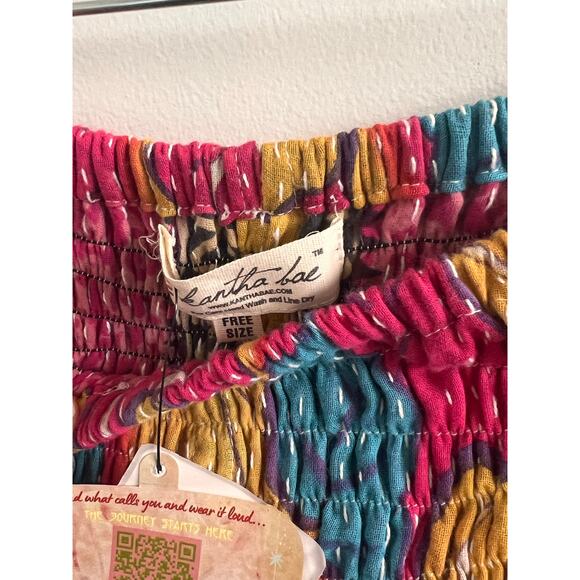 Kantha Bae Joplin pants one size boho pink dress like a hippie rock star NWT - Picture 5 of 8